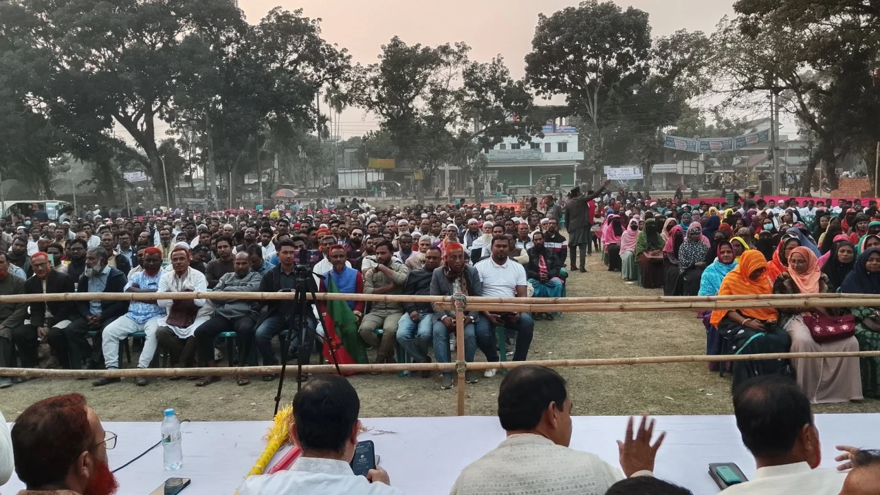 উজিরপুরে ধানের শীষেরপ্রচার মিছিলপূর্ব সমাবেশে